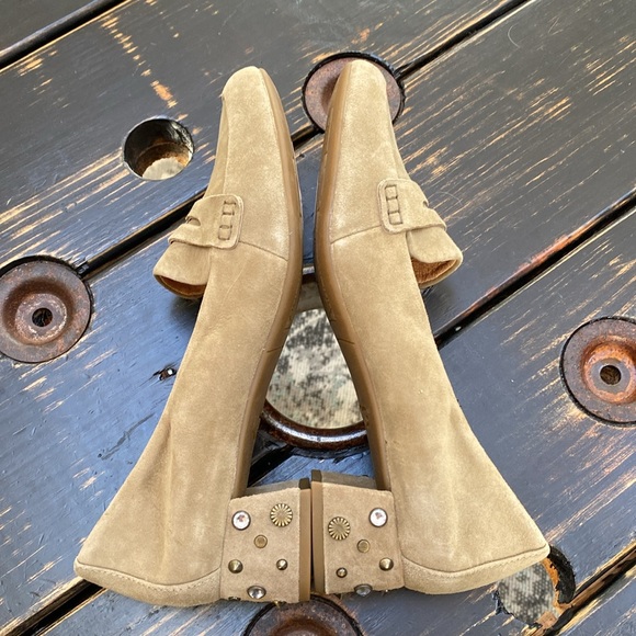 UGG Suede Loafers with Bedazzled Detail in 1.5” Chunky Heel - Picture 8 of 10